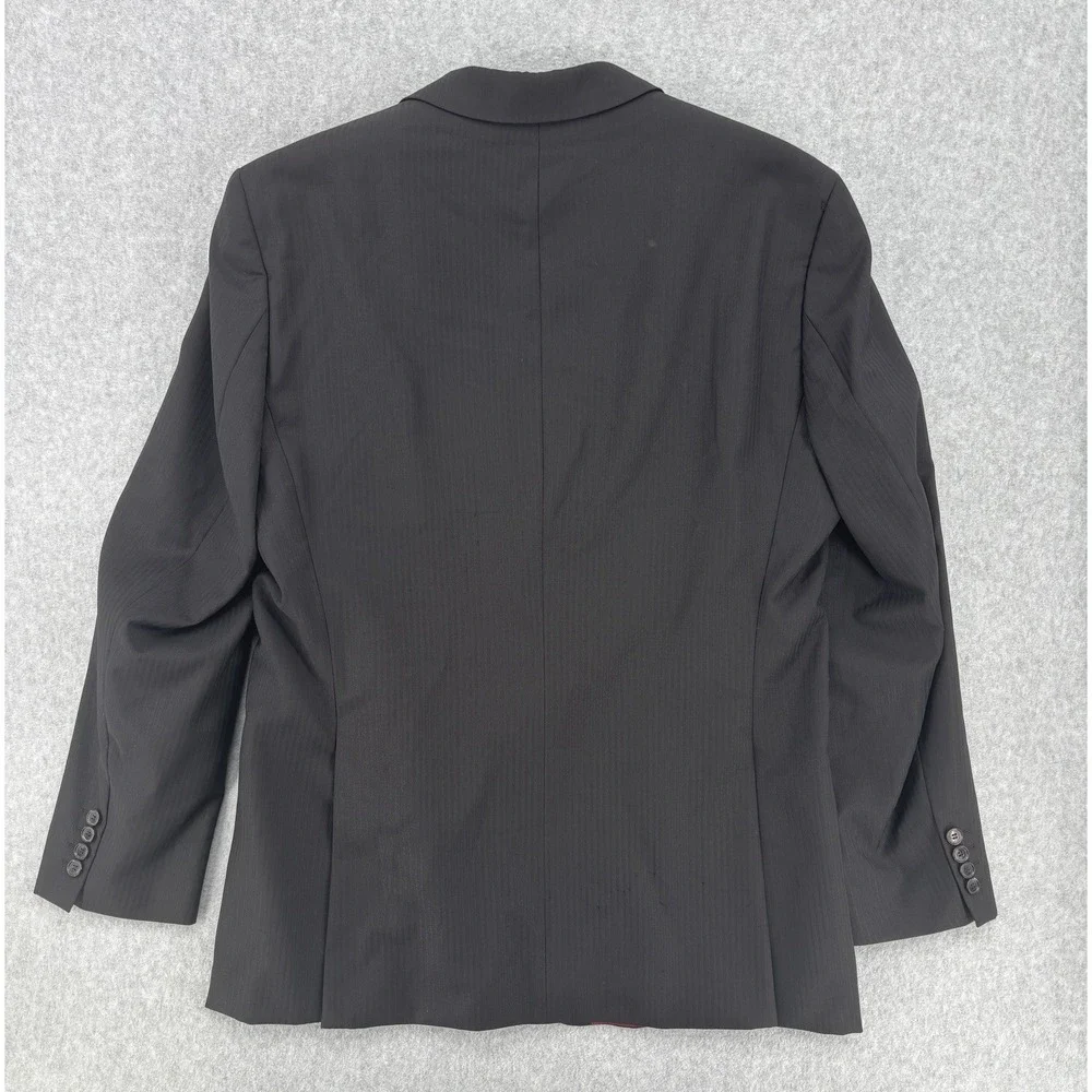 Hugo Boss Perelli Movie 42R Black Stripe Virgin Wool Sport Coat Blazer